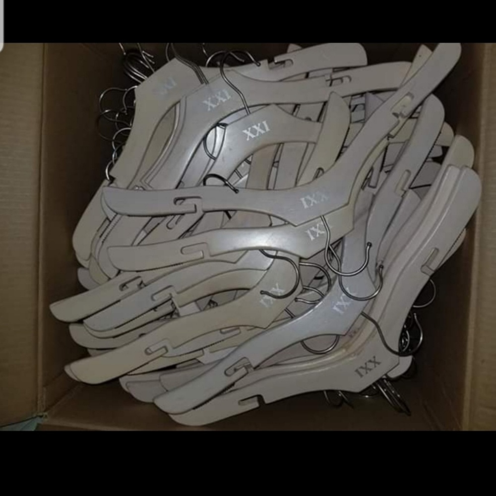 Over 100 wood hangers